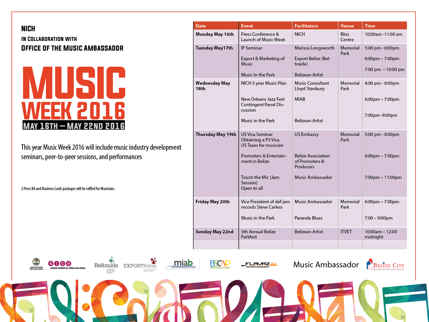 Music Week with Schedule New