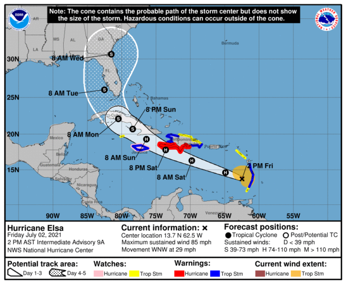 Hurricane Elsa Forms in the Atlantic - MyBelize.Net